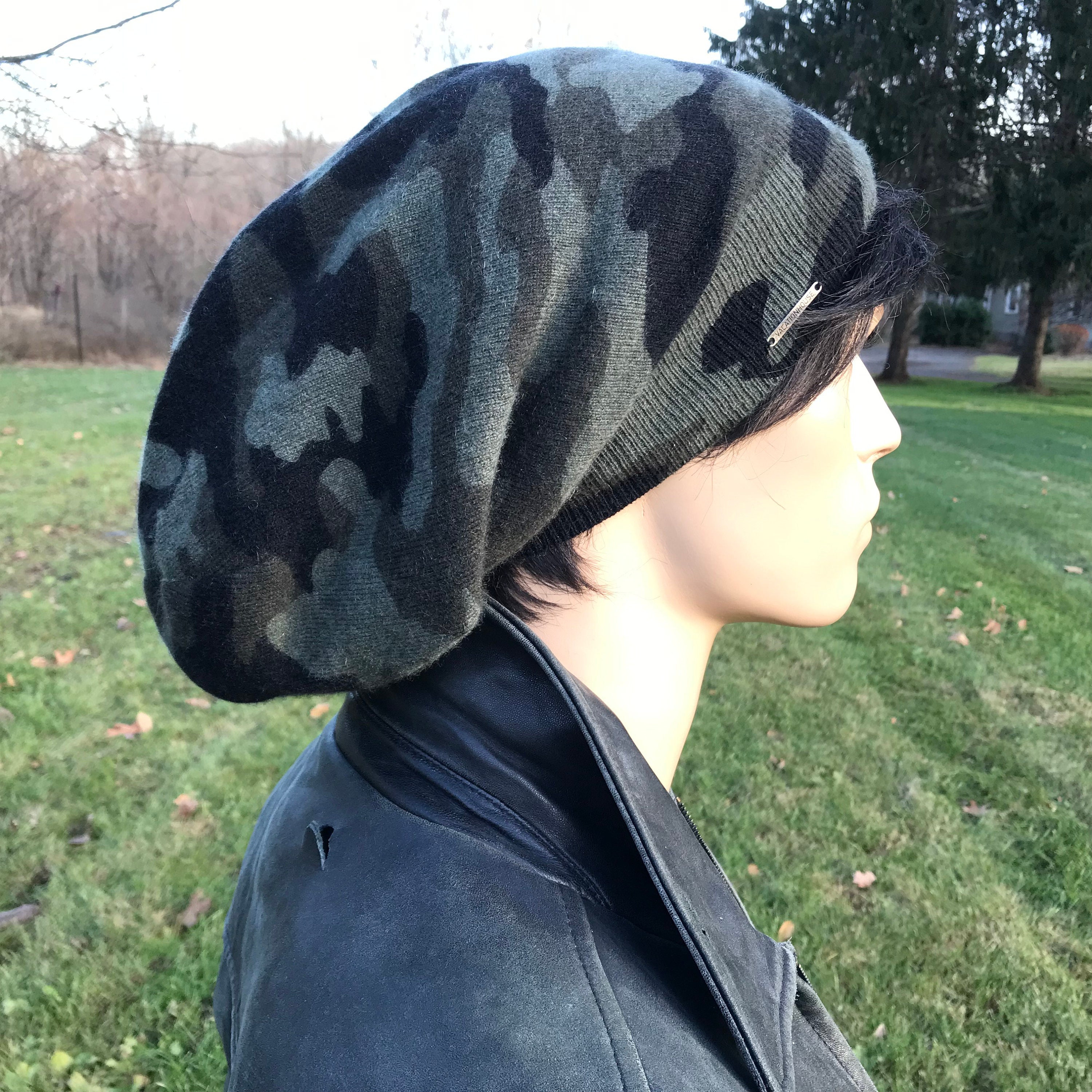 Men's CAMO Cashmere Slouchy Beanie 