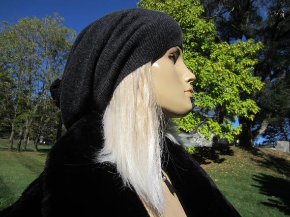 Cashmere Slouchy Beanie Hat Woman's 