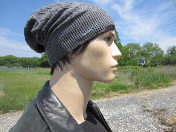Men's Navy Blue Slouchy Beanie Hats 