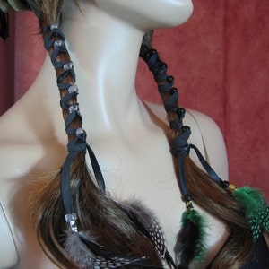 Bead Hair Wrap Ties Bohemian Accessories Leather Beaded - Etsy