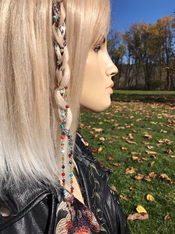 Gold Chain Hair Accessories Beaded Chain Hair Wrap Clip  display picture 1