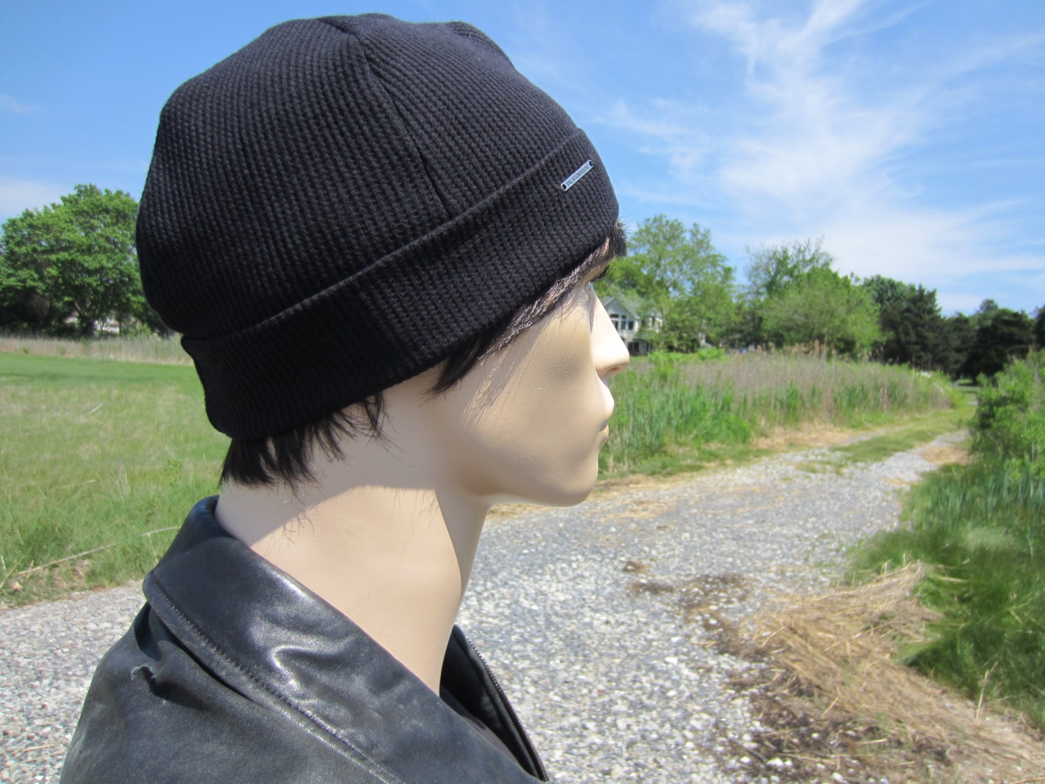 mens waffle knit beanie