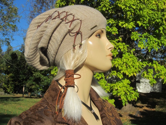 Pure Cashmere Slouch Tam Slouchy 