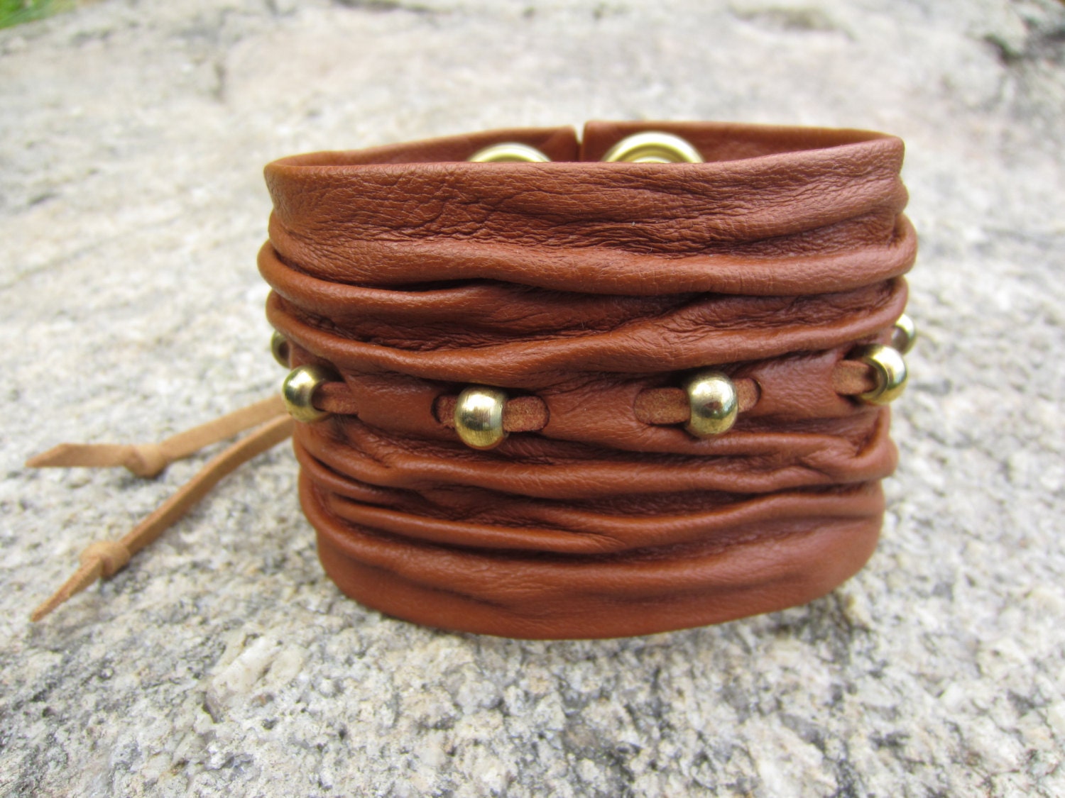 Bushido Leather Wrap Bracelet, Handmade Fine Jewelry
