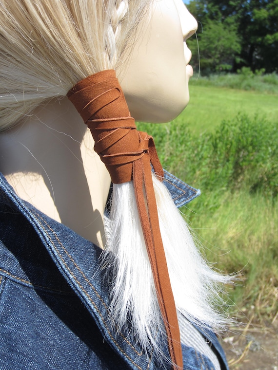 Leather hair Glove queue de cheval Wrap-Unisexe Leather hair Glove queue de cheval Wrap-Unisexe