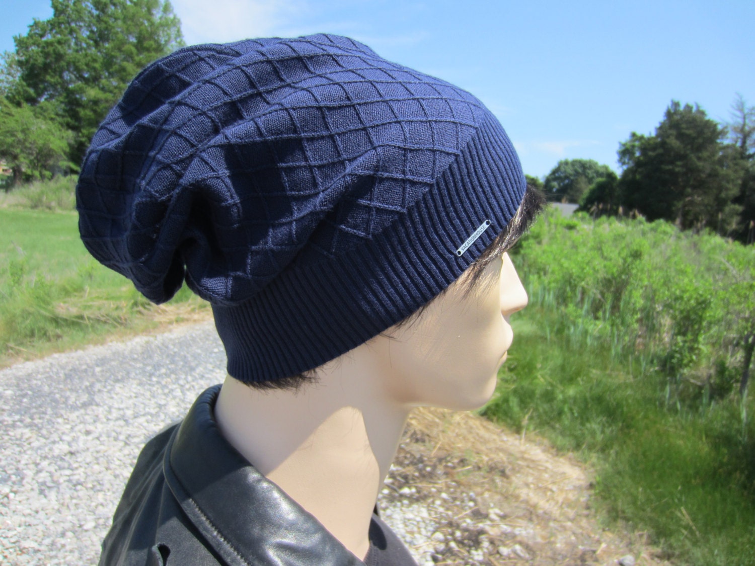 Men's Knit Hat Slouchy Beanie Lightweight Summer Cotton Etsy