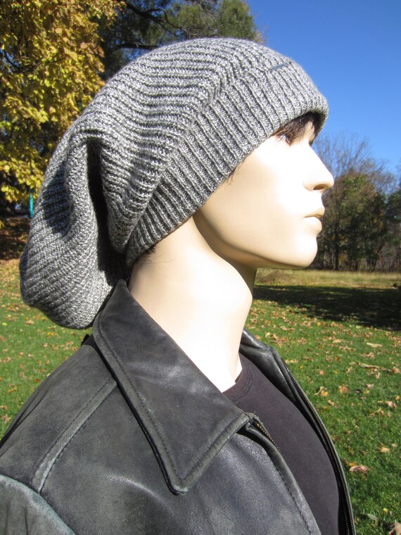2 Berretti Slouchy In Cotone, Unisex, Lavorati A Maglia, Con Foro Per Coda Di Cavallo, Taglia Unica 55-60 Cm