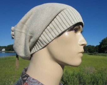 Tan Light Brown Winter Hat Men's Slouchy Beanie Thick Knit Slouch Tam Warm Winter Hats A1281