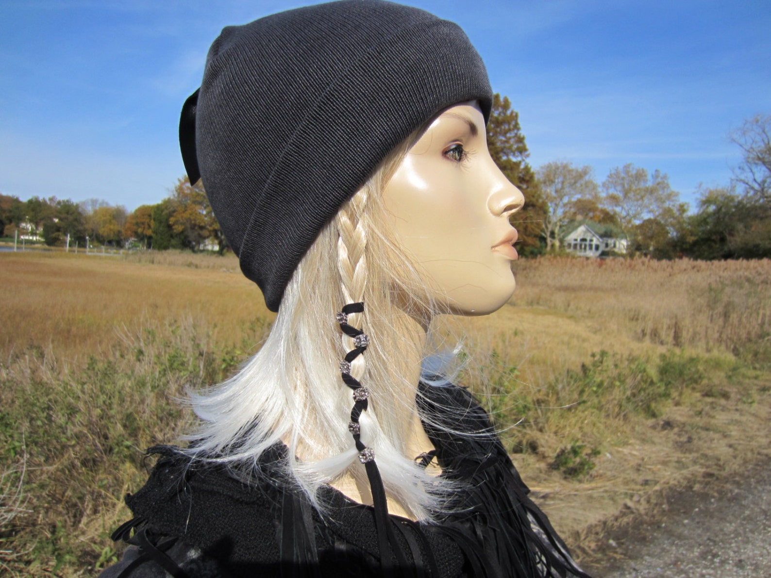 NovaBelle Smile Face Knit Beanie - Slouchy Winter Hat With Embroidered Design For Men & Women