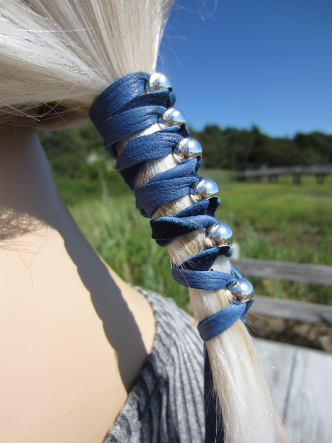 Hair Accessories Genuine Leather Hair Wrap Ponytail Holder  display picture 1