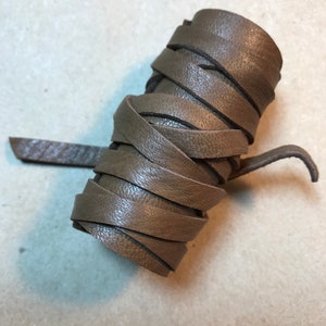 Men's Viking Hair Wrap Warrior Style Ponytail Holder Women Tie Black Leather Cuff Jewelry Rennaissance Fair Bohemian Hairband Z1010 Z1055 image 5