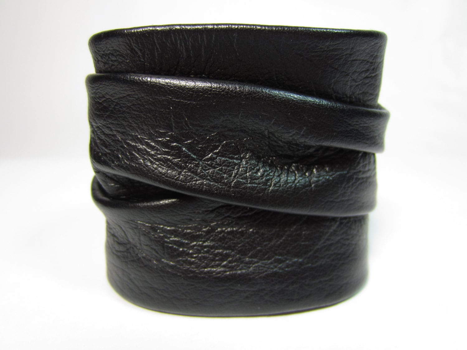 Wrist Band Bracelet Cuff For Men Boys Leather Metal Wide Gym Style Solid  Designer (BLACK &