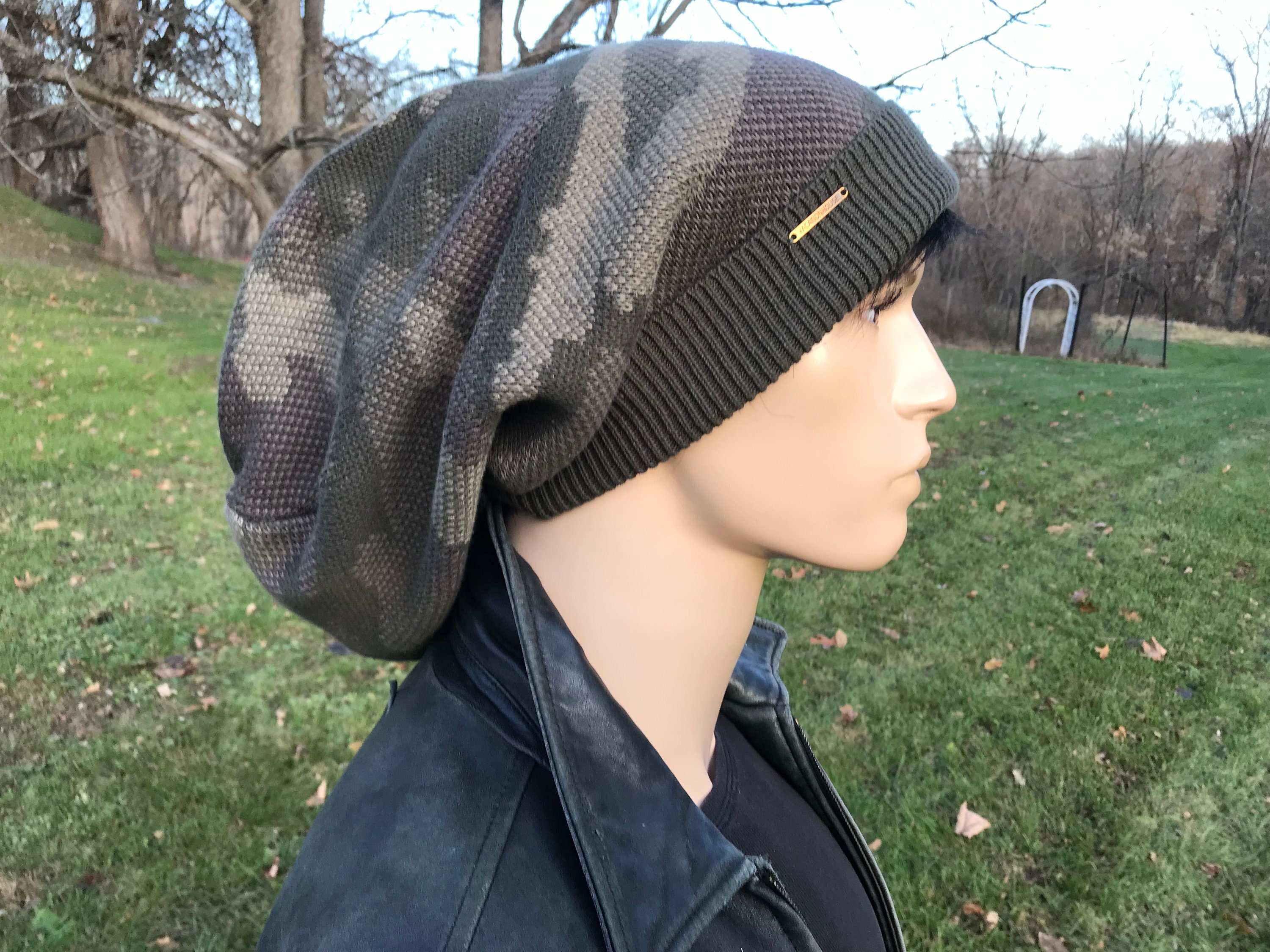 Modysero Slouchy Beanie Hat - Soft Knitted Unisex Skull Camo Beanie For Men & Women