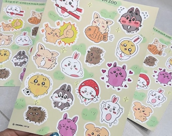 Stray Kids ChiikawaZoo Kpop Sticker Sheet