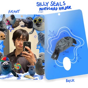PRÉ-VENDA — Porta-cartões de acrílico Silly Seals