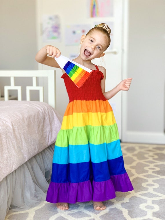little girl rainbow dress