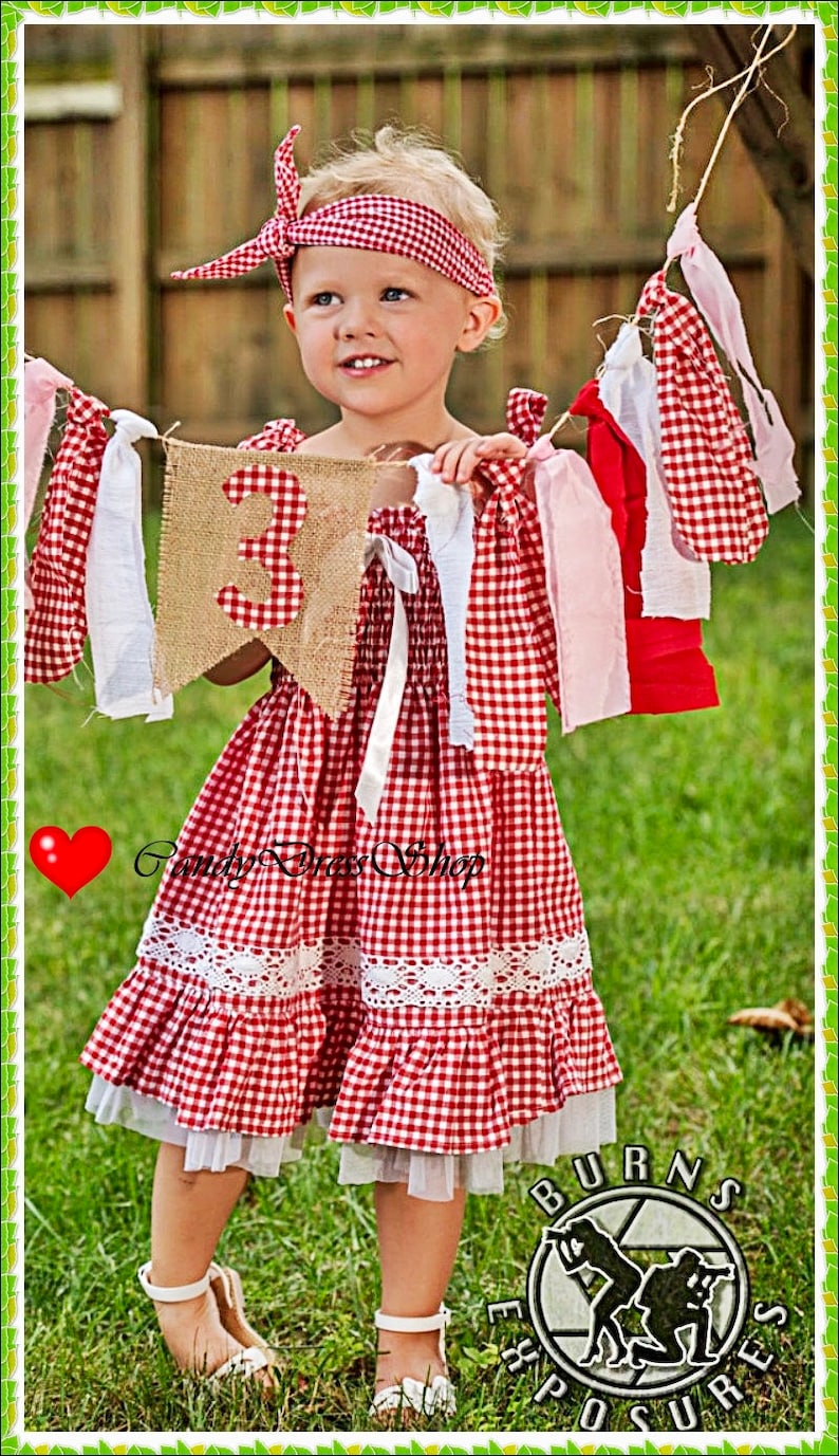 red white plaid dress