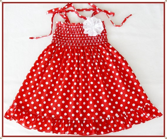 red and white dress for kids