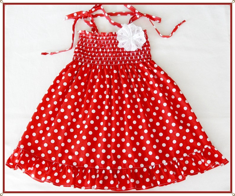 red white spotty dress