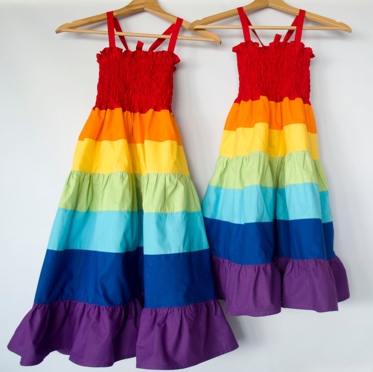 Mädchen Regenbogen Kleid Regenbogen Tiered Kleid Mädchen | Etsy