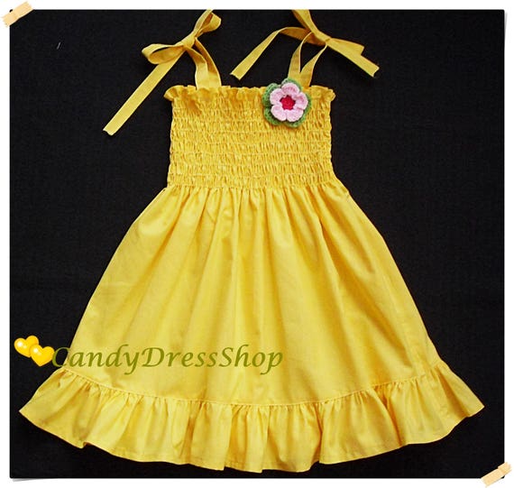 Yellow dress for girls Cute spring dress Baby yellow dress Etsy