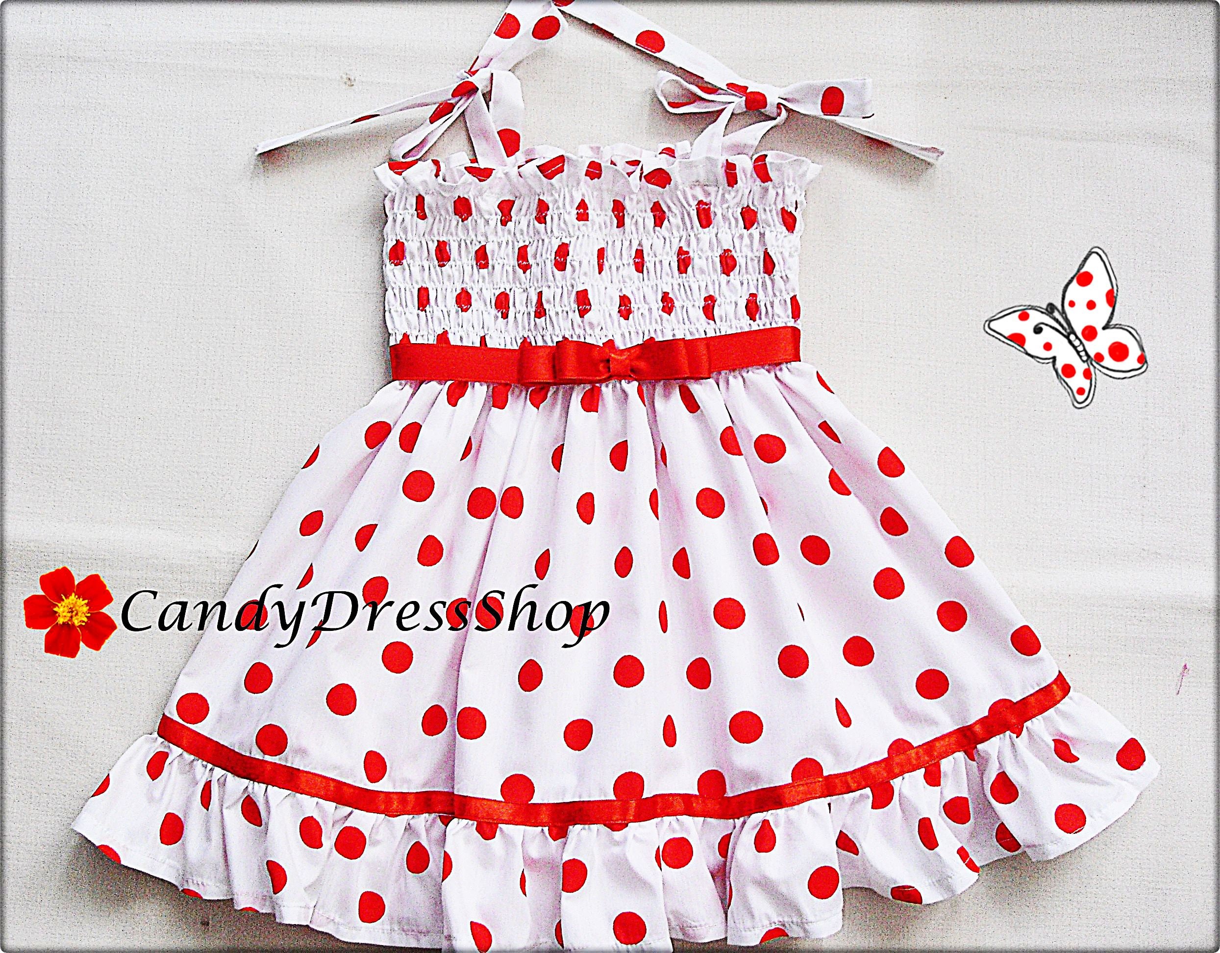 shirley temple red polka dot dress