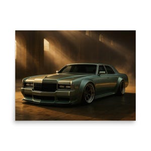 O Carrasco – pôster de limusine de luxo de fuselagem larga no estilo MS Design | Dark Elegance Car Art