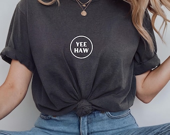 Yee Haw Graphic Tee: Retro Western Rodeo Shirt
