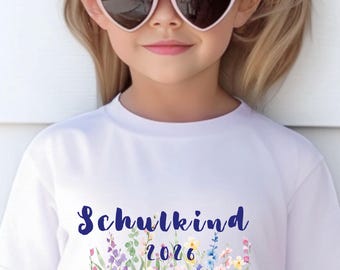 First Day of School T-Shirt 2026: Floral Design, Einschulung Geschenk