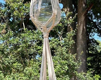 2 Tier Macrame Plant Hanger: Boho Double Pot Holder, Vertical Garden