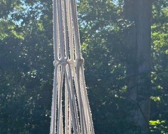 Macrame Plant Hanger: Boho Cotton Rope Hanging Planter for 4-6" Pots