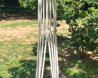 Small Macrame Plant Hanger: Boho Indoor Hanging Planter, 24"-26"