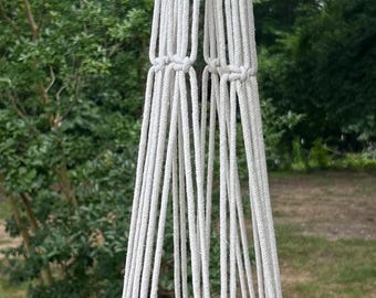 Large Macrame Plant Hanger: Boho Hanging Planter, Fits 6-8" Pots