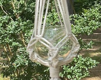 2-Tier Macrame Plant Hanger: Boho Double Pot Holder, Vertical Garden