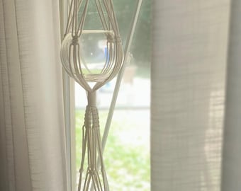 2 Tier Macrame Plant Hanger: Boho Double Pot Holder, Vertical Garden