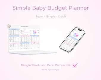 ベビー予算プランナー：Excel、Google スプレッドシートのテンプレート（デジタルダウンロード）