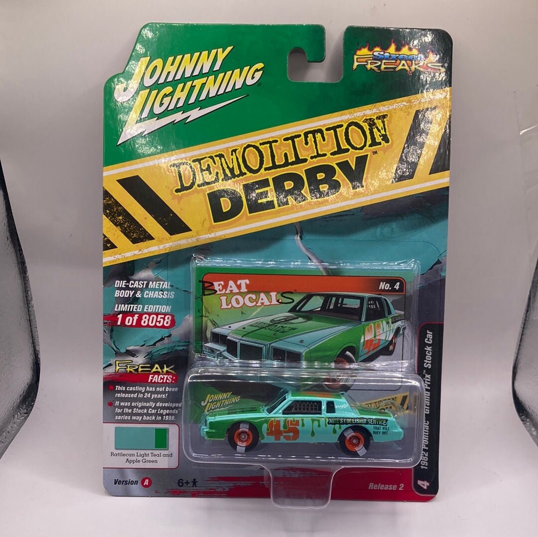 1982 Pontiac Grand Prix Stock Car Demolition Derby Green - Johnny Li