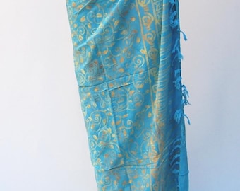 Pareo PREMIUM + Sarongschnalle und Anleitung GRATIS, Pareo, Toalla de playa, Wickelrock, Sari, Lungi, Bali Stil, Sommerrock, SA 384-P / 387-P