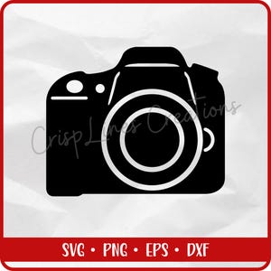 DSLR Camera SVG Cut File – Photographer Icon for Cricut, Minimal Silhouette for T-Shirts, Mugs, or Branding Projects