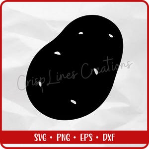 Silueta de patata SVG / Verdura rústica de granja para Cricut / PNG Dxf EPS incluido / Archivo de corte para etiquetas de despensa