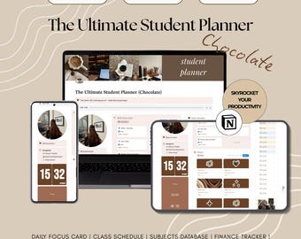 Notion Student Planner: Szablon uniwersytecki z finansami i śledzeniem nawyków (do pobrania w wersji cyfrowej)