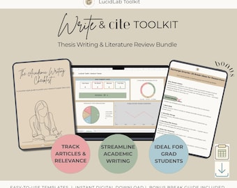 Thesis Writing Toolkit: Literature Bewertung Tracker, Akademische Checkliste (Excel & PDF-Downloads