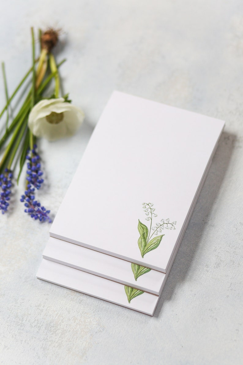 Lily of the Valley Stationery Notepad image 3