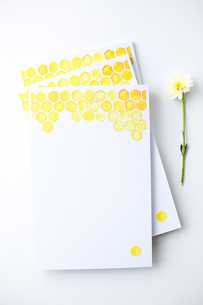 Stationery Notepad Large Illustrated Notepad Honeycomb image 4