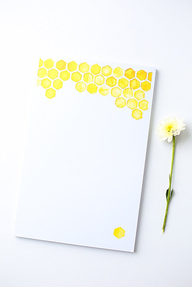 Stationery Notepad Large Illustrated Notepad Honeycomb image 3