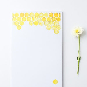 Stationery Notepad Large Illustrated Notepad Honeycomb image 1