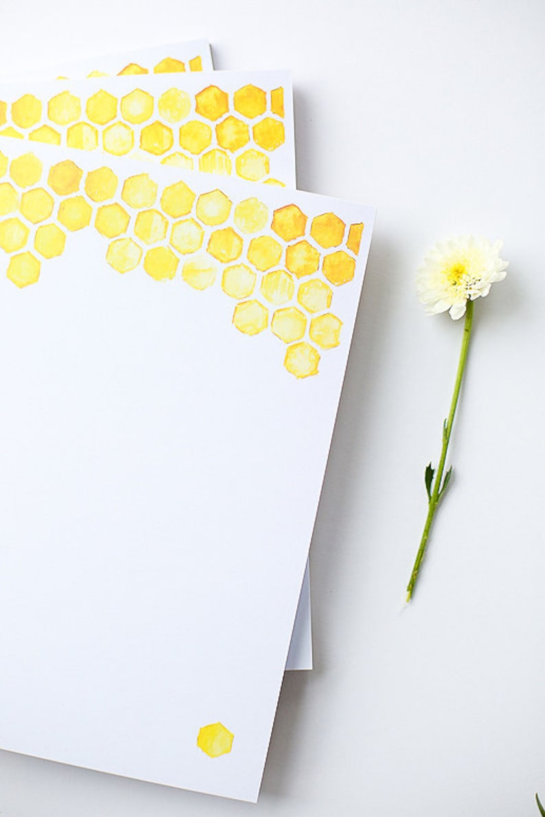 Stationery Notepad Large Illustrated Notepad Honeycomb image 5