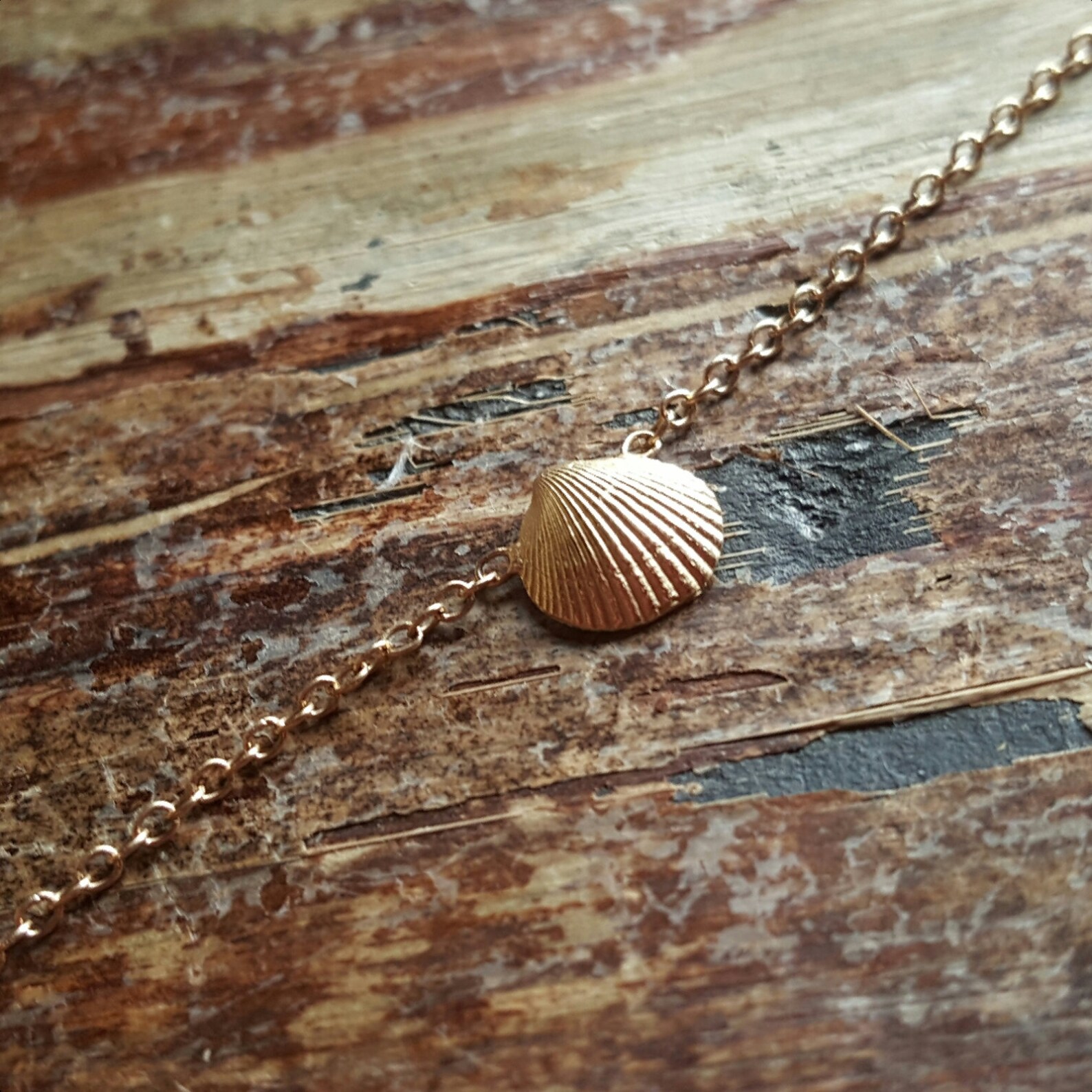 Rose Gold Anklet 14K Gold Anklets 14K Seashell Anklet Rose Etsy