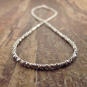 Silver Beaded Necklace, Silver Beaded Necklaces for Women, Hill Tribe Silver, Handmade Jewelry, Silver Bead Chain 18 inch Silver Necklace