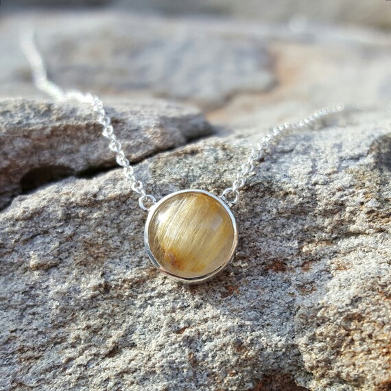 Items similar to Rutilated Quartz Necklace Rutilated Quartz Necklaces